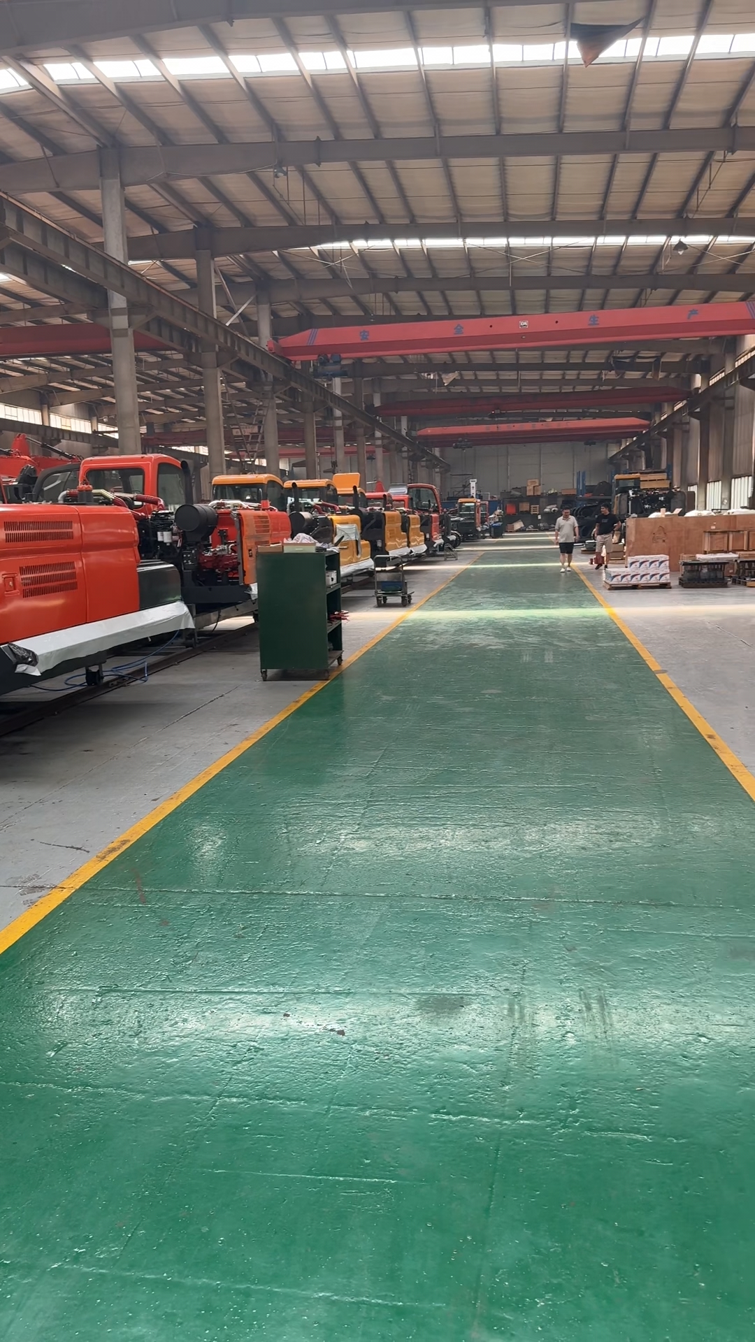 Excavator assembly area